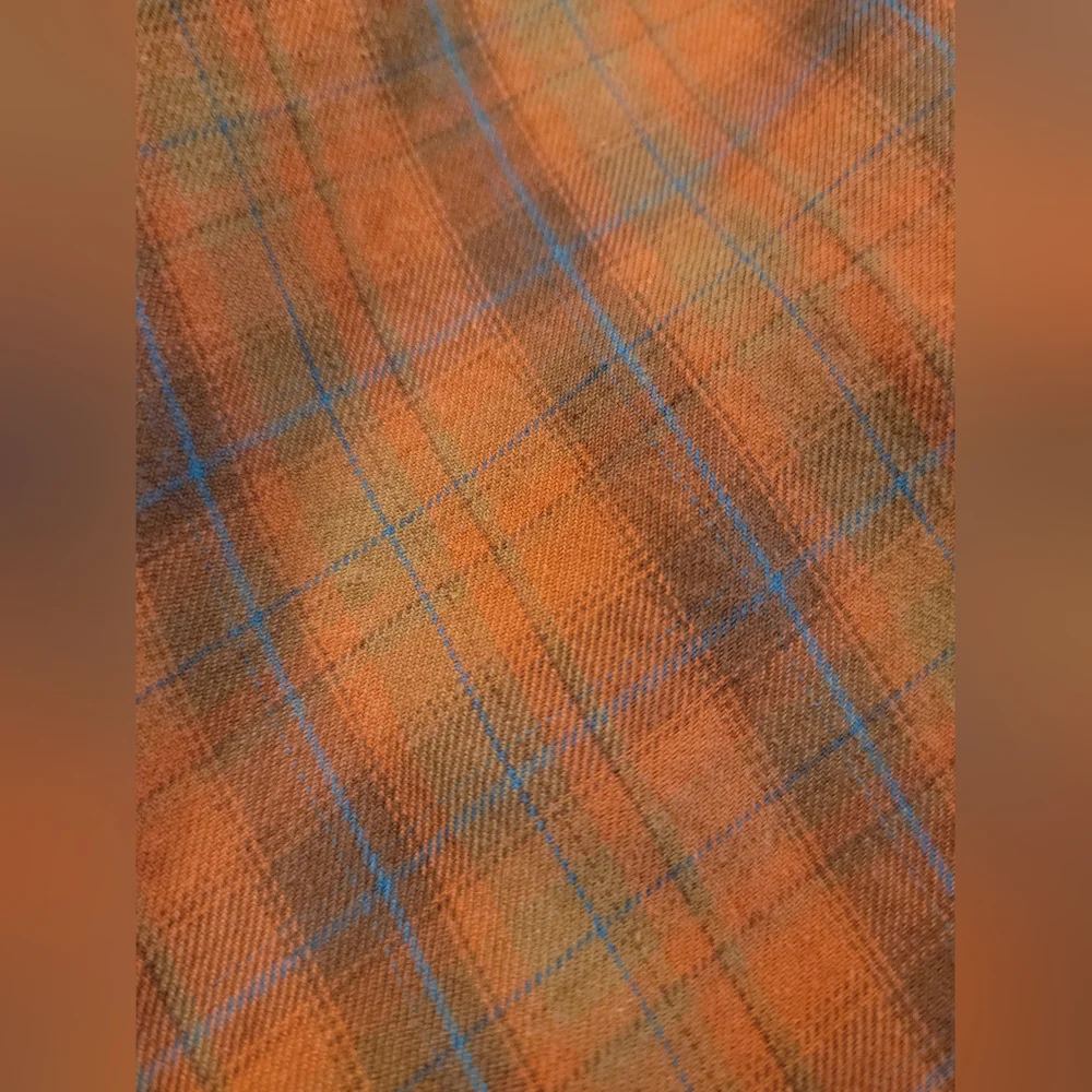 3X/24W eshakti Zapelle Cotton Plaid Bustier style dress brown blue organge - Picture 4 of 9